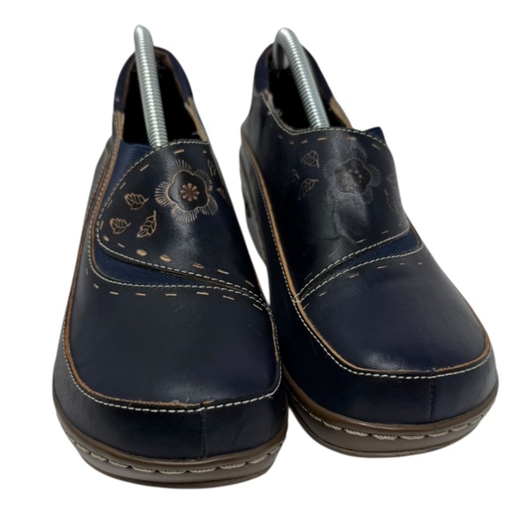 L'artiste Burbank Navy Slip On Clog Shoes - Picture 12 of 12